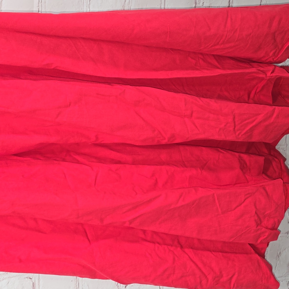Oddy Red Cotton Polyester Elastic Bust Midi Apron Dress Womens Size Large NWT - Picture 8 of 11